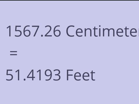 1567.26 CM TO FEET