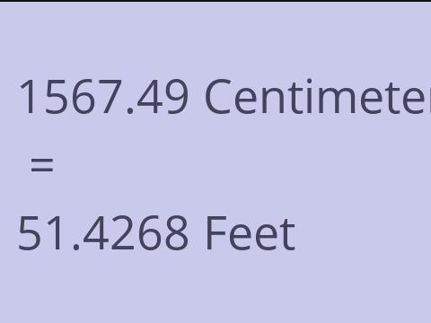 1567.49 CM TO FEET