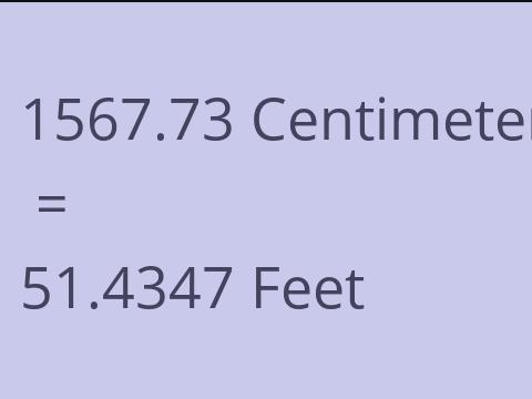 1567.73 CM TO FEET