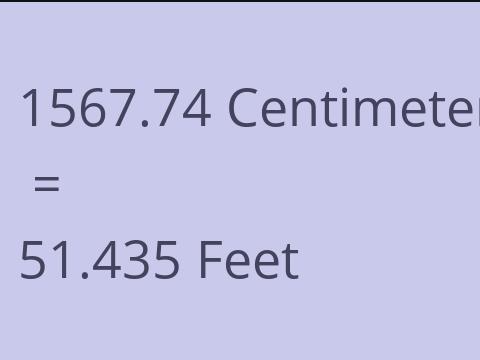 1567.74 CM TO FEET