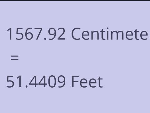 1567.92 CM TO FEET