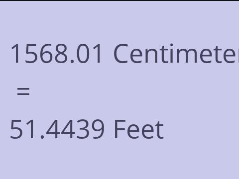 1568.01 CM TO FEET