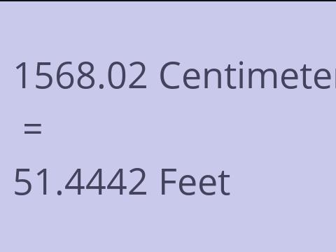 1568.02 CM TO FEET