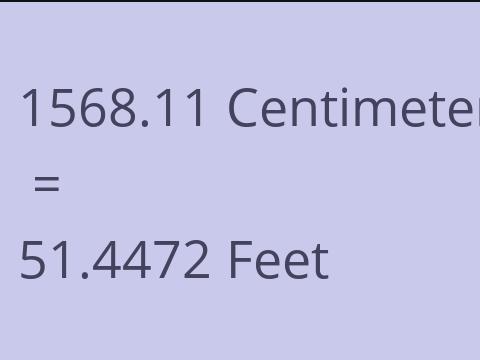 1568.11 CM TO FEET