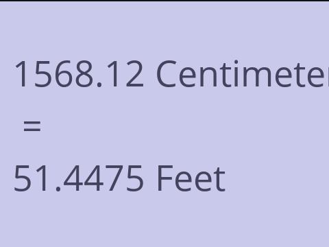 1568.12 CM TO FEET