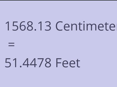 1568.13 CM TO FEET