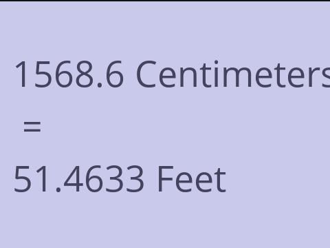 1568.6 CM TO FEET