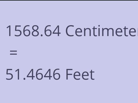 1568.64 CM TO FEET