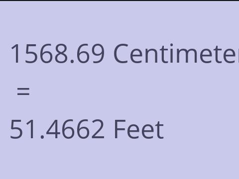 1568.69 CM TO FEET