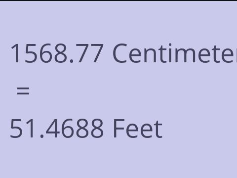 1568.77 CM TO FEET