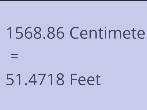 1568.86 CM TO FEET