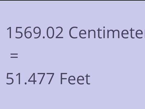 1569.02 CM TO FEET