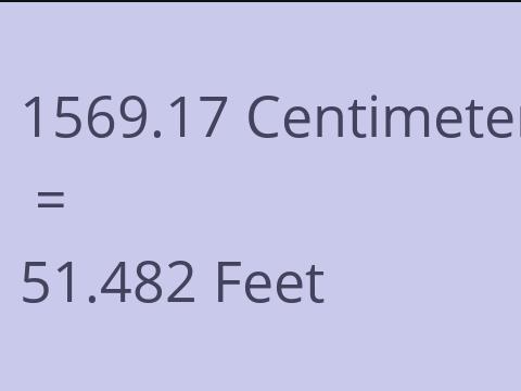 1569.17 CM TO FEET