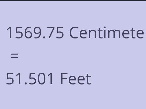 1569.75 CM TO FEET