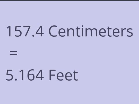 157.4 CM TO FEET