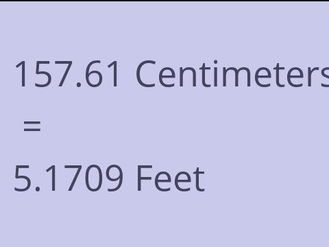 157.61 CM TO FEET