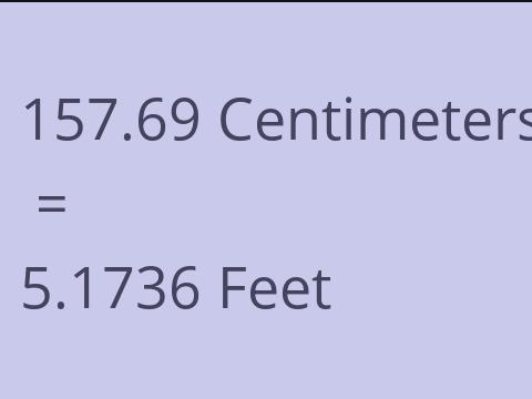 157.69 CM TO FEET