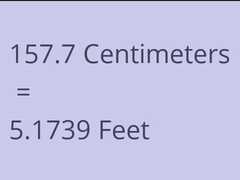 157.7 CM TO FEET