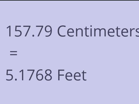 157.79 CM TO FEET