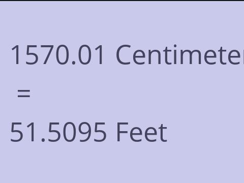 1570.01 CM TO FEET