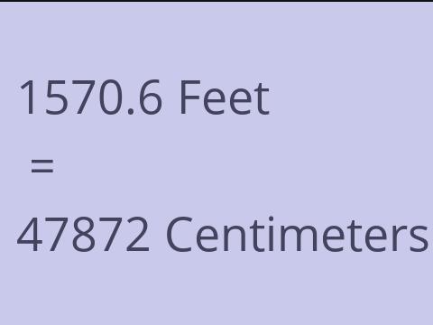 1570.6 FEET TO CM