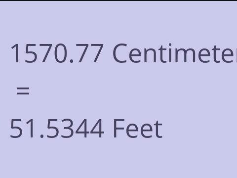 1570.77 CM TO FEET