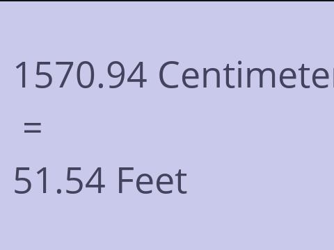 1570.94 CM TO FEET