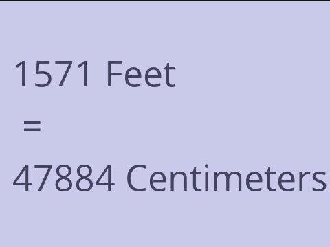 1571 FEET TO CM