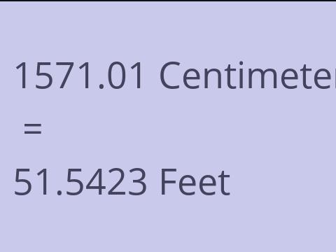 1571.01 CM TO FEET