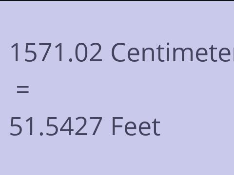 1571.02 CM TO FEET