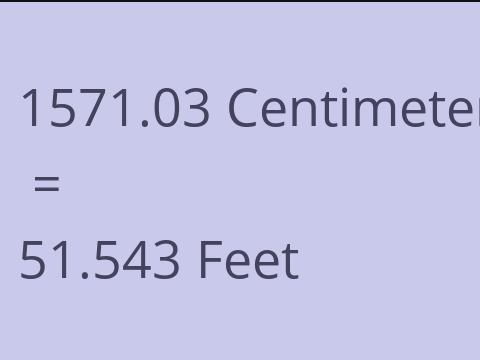 1571.03 CM TO FEET