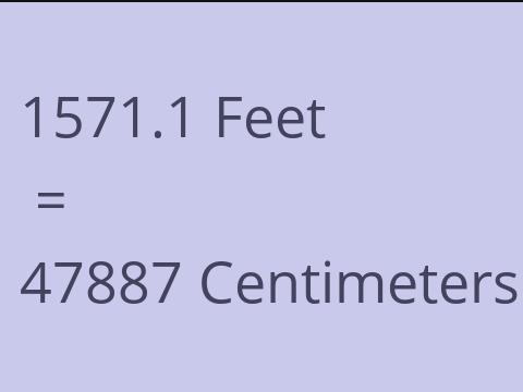 1571.1 FEET TO CM