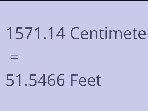 1571.14 CM TO FEET