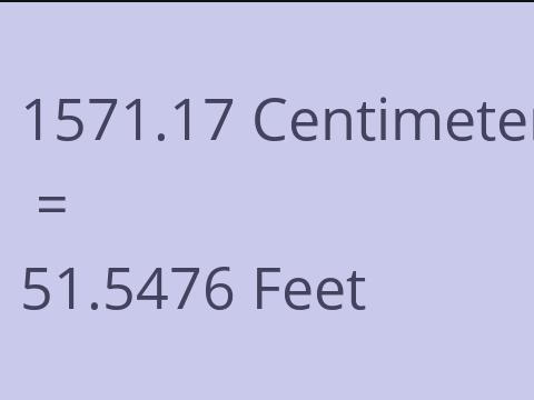 1571.17 CM TO FEET