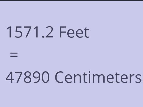 1571.2 FEET TO CM