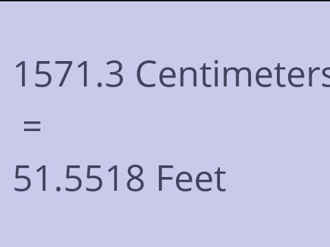 1571.3 CM TO FEET