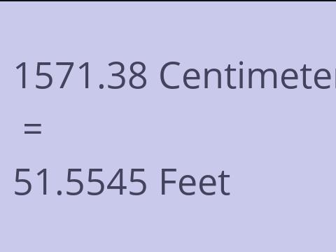 1571.38 CM TO FEET