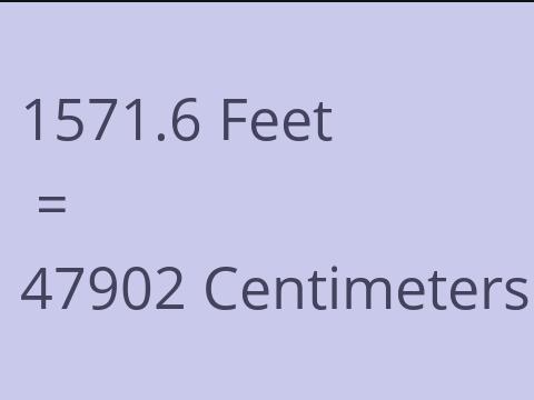 1571.6 FEET TO CM