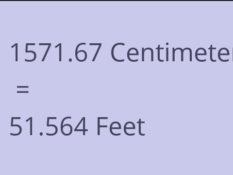 1571.67 CM TO FEET