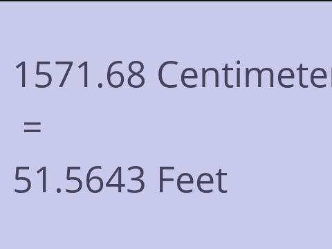 1571.68 CM TO FEET