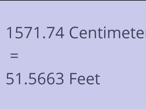 1571.74 CM TO FEET