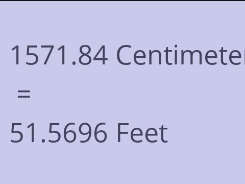 1571.84 CM TO FEET