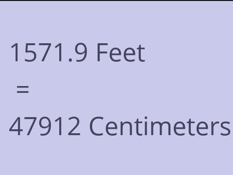 1571.9 FEET TO CM