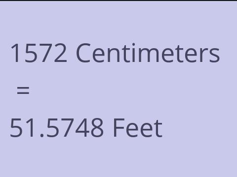 1572 CM TO FEET