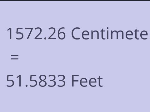 1572.26 CM TO FEET