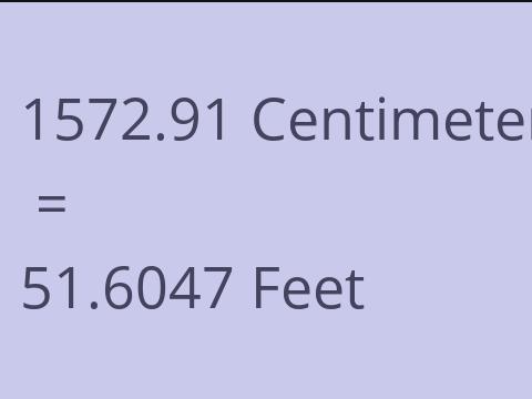 1572.91 CM TO FEET