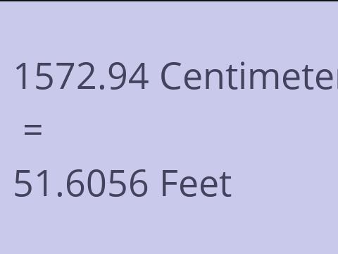 1572.94 CM TO FEET