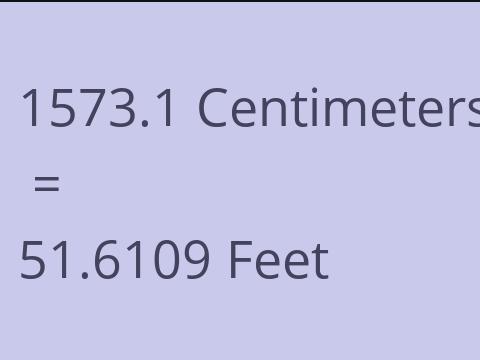 1573.1 CM TO FEET