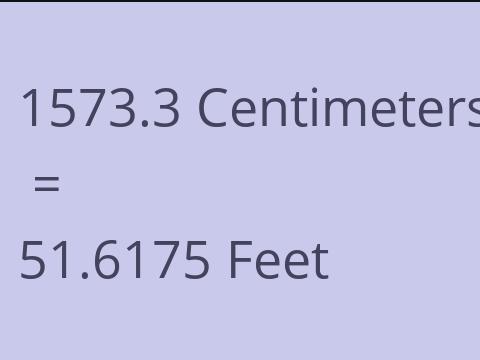 1573.3 CM TO FEET