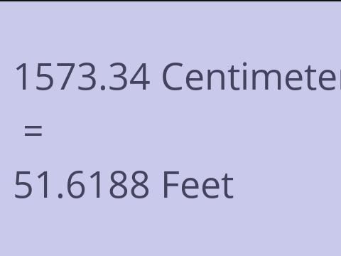 1573.34 CM TO FEET